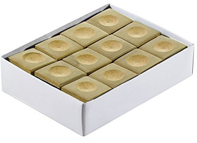 Boite de 12 craies pour Queue de Billard - Couleur Camel