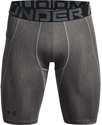 Under Armour Men's HeatGear Pocket Long Shorts , Carbon Heather (090)/Black, 3X-Large