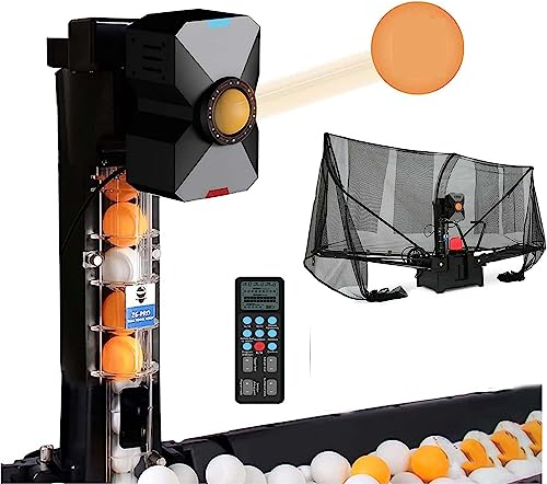 Automatisk Bordtennisbollmaskin PingisbollträNing Robot Bordtennisrobot 9 SpinninstäLlningar Automatisk Bollstartare Tennis,006