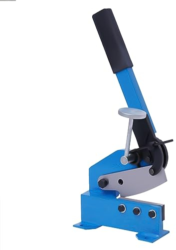 HOARLICN Handhebelschere Hebelschere, 125mm Blechschere Schlagschere Einstellbare Klammer Blech Schere Metallschere Hebel Geeignet Zum Schneiden Von Stahlplatten, Flach- Und Rundmaterial