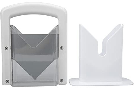 Manual Bagel Cutter, Plastic Bread Slicing Machine with Safety, Easy Grip Handle for Cutting Bagels, Breads and Rolls, Dishwasher Safe