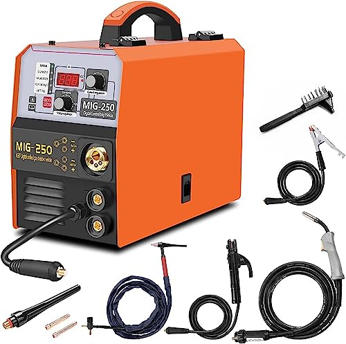 Saldatore MIG 250A Saldatrice 3 in 1 Combo MMA MIG Lift TIG Saldatore Flux Core Apparecchiatura di saldatura portatile
