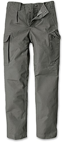 CI Germany German Army Bundeswehr Security Moleskin Olive Cargo Pants Trousers 100% Cotton (34W/32L (BW7/EU48))