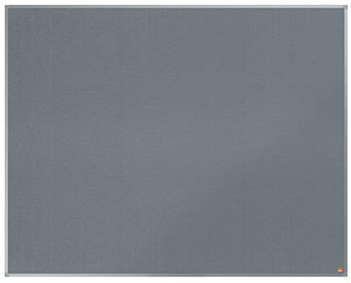 Nobo Felt Noticeboard, 1500 x 1200 mm, Aluminium Trim, Corner Wall Mounting, Essence Range, Grey, 1915458