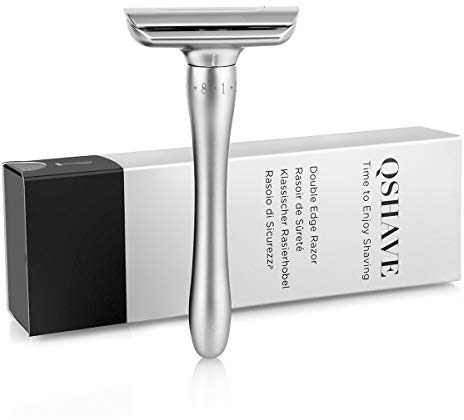 QShave Adjustable Safety Razor with Magnetic Cover 1 Razor-No Blades Included