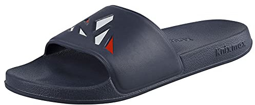 Knixmax Men Sliders Comfort Aqua Slide Sandals Beach & Pool Shoes Open Toe Summer Slippers Slip-on A Navy 8/9UK - 42/43EU