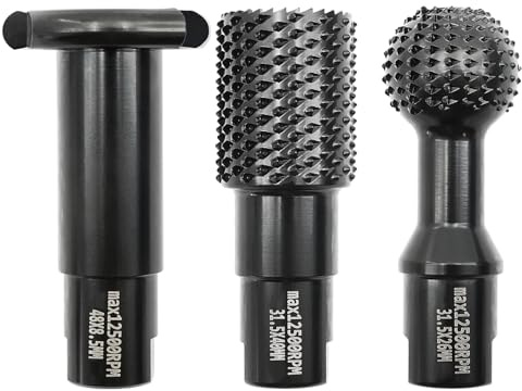 BRSCHNITT Kugel-Drehbohrer, Schleif-Dreh-Holzschnitz-Set, rotierender Frässtift-Schleifkopf für Holzbohren, Schleifen, Markieren, Schnitzen