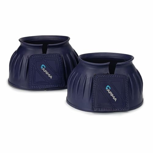 Shires ARMA Over Reach Horse Bell Boots (Navy, X-Full)