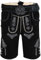 Spirit of Bavaria Trachten Lederhose Herren Kurz mit Gürtel - Kurze Trachtenhose - bayerische Trachtenlederhose - Oktoberfest Tracht Hose Schwarz 507 Gr. 52
