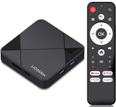 LEFFOT Android 14 TV Box 2025, RK3518 4K Ultra HD Smart TV Boitier, 2GB RAM + 16GB ROM, Support HDR10, Voice Control, 2.4G & 5G WiFi 6, 100M Ethernet, BT 5.4, USB 3.0, RK3518 Quad Core Arm Cortex-A53