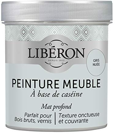 Libéron Peinture meuble à base de caséine, Gris nuée, 500 ML