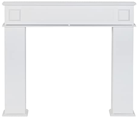 IDMarket - Consola de chimenea decorativa con almacenamiento