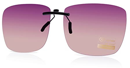 Goiteia Polarized Clip On Sunglasses Over Prescription Glasses Men Women,Compact Fit,Non-Flip Up