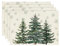 Artoid Mode Kiefern Schneeflocken Weihnachten Platzsets 4er Set, 30x45cm Urlaub Winter Bankett Tischsets Waschbar Platzdeckchen Küche Party Deko