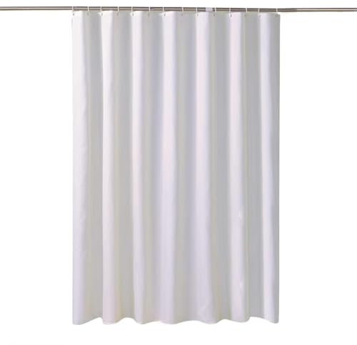 Cortinas de Ducha Blancas, Cortinas de baño sólidas Impermeables para baño, bañera, Cubierta de baño Grande y Ancha con Ganchos, Cortina divisoria 75x190cm/(WxH)