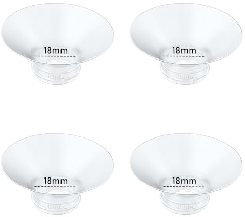 4 Pièces inserts de bride 18 mm compatibles avec Momcozy M9/M6/M5/S12 Pro/V1 Pro/V2 Pro, pour Spectra/Medela/MomMed/Eufy/Lansinoh/Elvie, remplacement pour pièces Momcozy