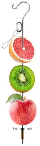 Supporto per frutta per pollame | Spiedino in acciaio inossidabile per frutta di pollame | Giocattolo di Arricchimento per gabbie di animali domestici Cacatua e pollame medie e grandi