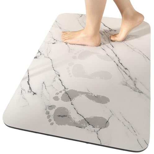 Genérico Alfombra Diatomita Baño Antideslizante Secado Rápido Absorbente - Alfombrilla Piedra Diatomita 60x40 cm, Antibacterial Sin Olores Material Duradero Ideal para Baño Inodoro Lavabo (B)