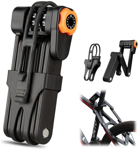 loopalock Folding Bike Lock Lightweight and Secure Bike Lock - Compact Folding Design, 6mm Hardened Steel Rivets, Anti-Pry Mechanism, Ideal for Scooters, Electric Bikes, and Road Bikes