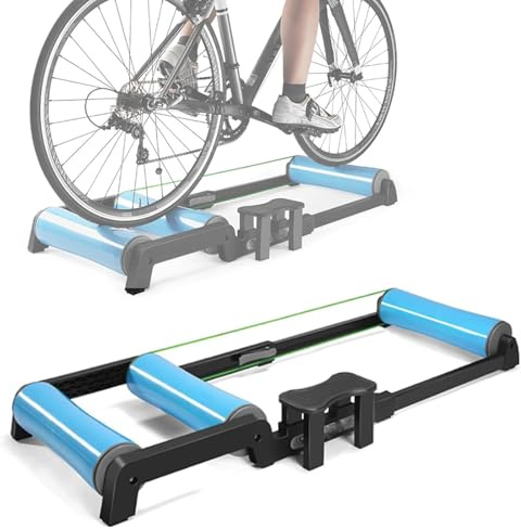 Rullo per allenamento pieghevole per bicicletta da casa, supporto regolabile per allenamento indoor, rullo per allenamento pieghevole, supporto per ciclismo su strada, piattaforma