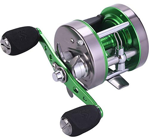 Sougayilang XLT Baitcasting Reel – 22LB Drag, 5.3:1 Gear Ratio, 6+1 Bearings, Reinforced Metal Body Round Conventional Reel for Catfish, Musky, Bass, Pike – Saltwater Inshore Surf Trolling