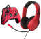 PDP XBX BUNDLE Rematch CONTROLLER and Airlite Wired Headset Spirit Red for Xbox Series X|S, Xbox One, Officially Licensed