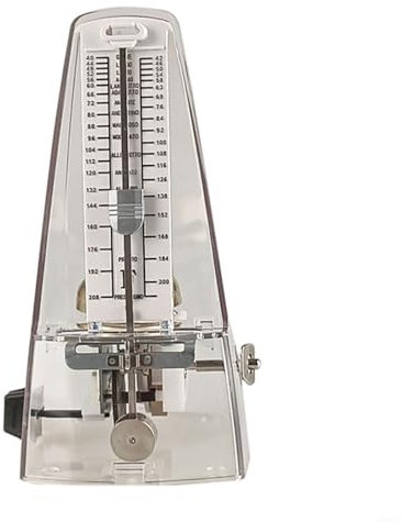 Turm Metronom mechanisch mit Glocke für Klavier Gitarre Basstrommel Violine(Transparent)