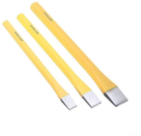 Set di scalpelli piatti in acciaio massiccio, 3 pezzi, utensili manuali per la lavorazione del legno, scalpelli in acciaio al cromo vanadio per produzione abrasiva e riparazioni meccaniche