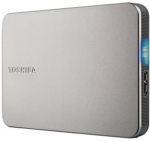 Toshiba Canvio Flex 1TB - tragbare Externe 2,5''-Festplatte (HDD) für Mac, Windows PC, Smartphone und Tablet, kompatibel mit den meisten USB-C- und USB-A-Geräten, warmes Silber (HDTX210ESCAA)