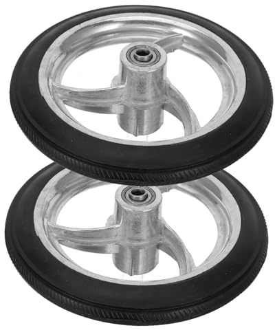 HOODANCOS 2Pcs Wheelchair Front Wheels Replacement Heavy Duty Caster Wheels for Wheelchair Medical Vehicles Smooth and Wear Resistant Strong Load Bearing Capacity