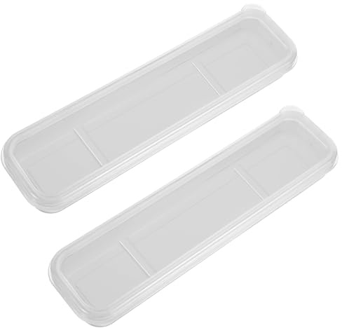 Utensil Holder for Lunch Box, 2 Pcs Clear Utensil Case Portable Flatware Box Simple Travel Tableware Storage Case Chopstick Cases for Cutlery Kit