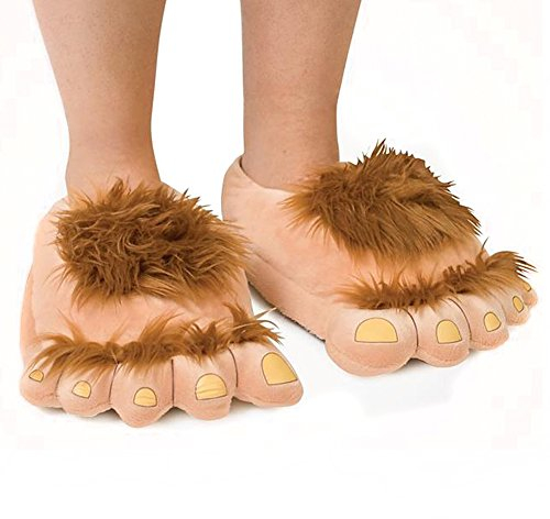 Amorar Plüsch Hausschuhe Erwachsene Baumwolle Pantoffel Slipper Furry Neuheit Schuh Kappe große Füße Hausschuhe Spaß Kostüm Winter Schlappen Haus Boden Schuhe
