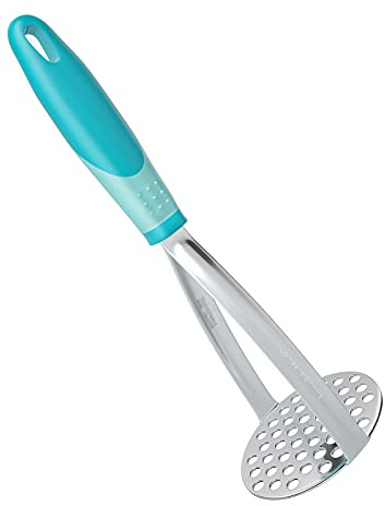 Joyoldelf Heavy Duty Potato Masher, Stainless Steel Integrated Masher Kitchen Tool & Food Masher/Potato Smasher with Non-Slip Handle, Perfect for Bean, Vegetable, Fruits, Baby Food, Avocado, Meat