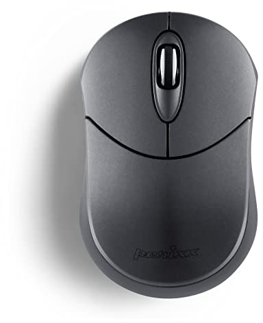 Perixx PERIMICE-802 kabellose Bluetooth-Maus, tragbares Design, kompatibel mit Windows, iOS, und Android-PC, Laptop, Tablet, Smartphone, Graphitgrau, 12177, Silber