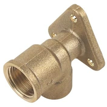 END Feed Adapting 90° Wall Plate Elbow 15MM X 1/2, End Feed x BSP Female, 1 in Pack