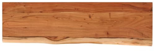vidaXL Tischplatte, Rechteckig Holzplatte mit Baumkante, Holztischplatte Möbelplatte für Beistelltisch Bartisch, Platte Massivholzplatte Ersatzplatte, 120x40x2,5cm Massivholz Akazie