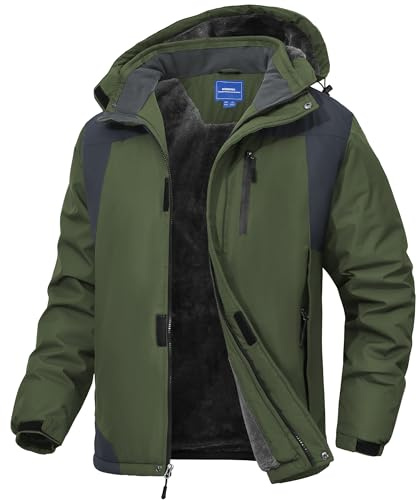 Zzkouine Chaqueta De Esquí De Montaña Para Hombre Abrigo De Invierno Impermeable Con Capucha Cazadora De Snowboard Cálida Chaqueta Al Aire Libre Antiviento Hombres-XXL
