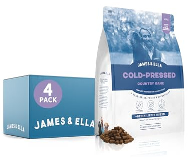 James & Ella Complete Cold-Pressed Dog Food, Game, 4 x 2.5kg