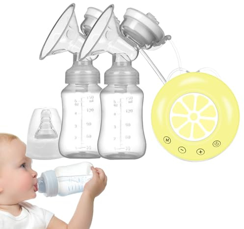 Pompa per latte elettrica, pompa elettrica portatile per infermieristica - Pompe di estrazione ricaricabili con 2 bottiglie di latte | Modalità multiple, basso rumore per le nuove madri,
