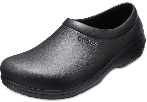 Crocs - On The Clock Work Slipon, Mocasines Unisex Adulto, Negro (Black), 48/49 EU