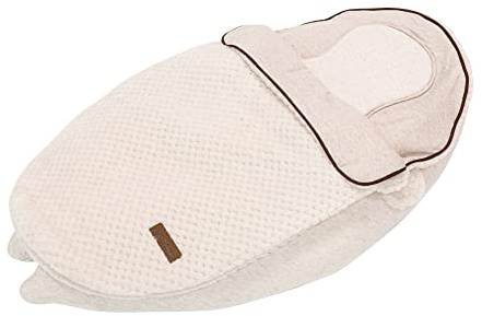 Domiva 2100051 Coussin Allaitement Multifonction 4 en 1 Soft Nova Beige Coussin Seul : 202cm-transat 40x75x22cm