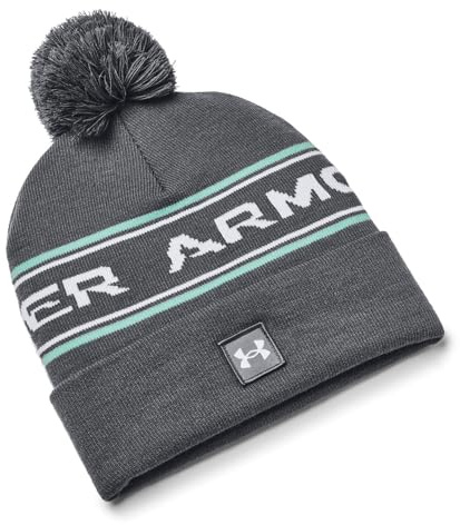 Under Armour UA Halftime Bonnet à Pompon pour Homme 1379985, Pitch Gray, Taille Unique