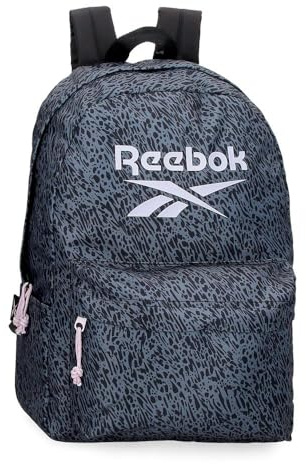 Reebok Leopard Zaino Nero 32 x 44 x 12 cm Poliestere 16,9 L by Joumma Bags, Nero, Taglia unica, Zainet