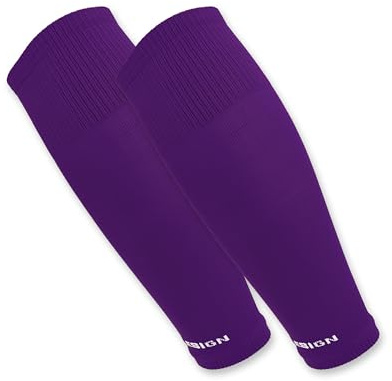 Tapedesign® « Tubes » 1 paire de manchons de football violets (unisexe) – Football pour homme et femme – Respirantes