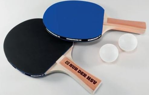 Hamburger SV HSV bordtennisset, 2 racketar och 2 bollar