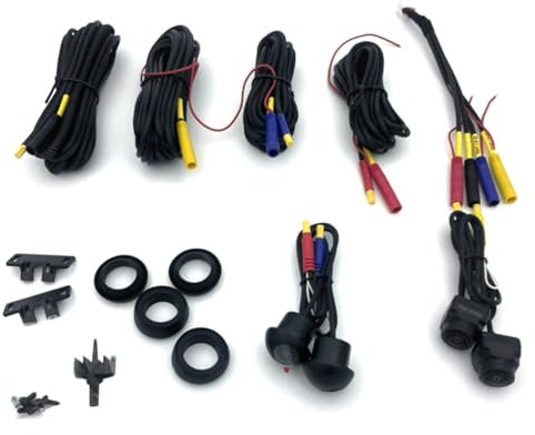 Bamberg Cámara Panorámica de 360 Grados para Coche con Pantalla Multimedia Android, Multimedia Android con Función de Aplicación 360