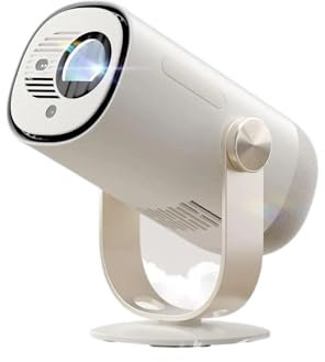 KKENZA Miniproyector 1080P de 2+32 GB, 500 lúmenes CVIA con cardán MEMC Tipo C, portátil for Cine en casa al Aire Libre