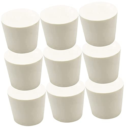 UKCOCO 9Pcs Household Rubber Stoppers Multi Function Fermentation Tube Seals Heat Resistant Acid Alkali for Wine Beer Bottles and Laboratory Glassware