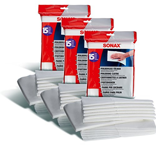 SONAX 3 X 04222000 Panno Panni in Tessuto Panno di Cura 15 Pezzi