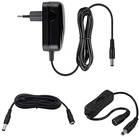 MyVolts 9V EU-Netzteil kompatibel mit Roland F-90 Keyboard - mit Verlängerungskabel und Inline-Schalter